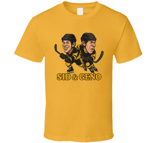 Sidney Crosby And Evgeni Malkin Sid &amp; Geno Hockey Duo Caricatures Fan T Shirt