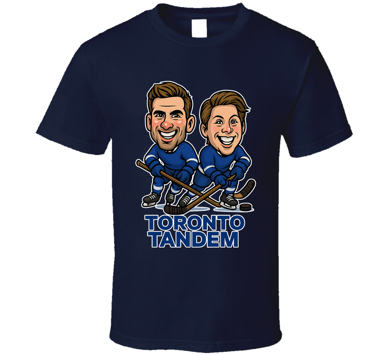 John Tavares And Mitch Marner Toronto Tandem Hockey Duo Caricatures Fan T Shirt