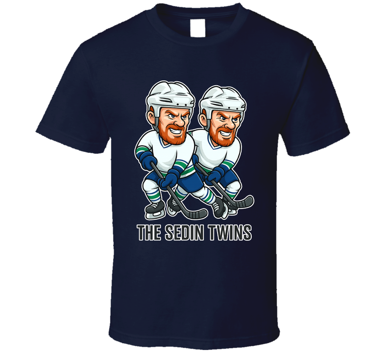 Henrik Sedin And Daniel Sedin The Sedin Twins Hockey Duo Caricatures Fan T Shirt