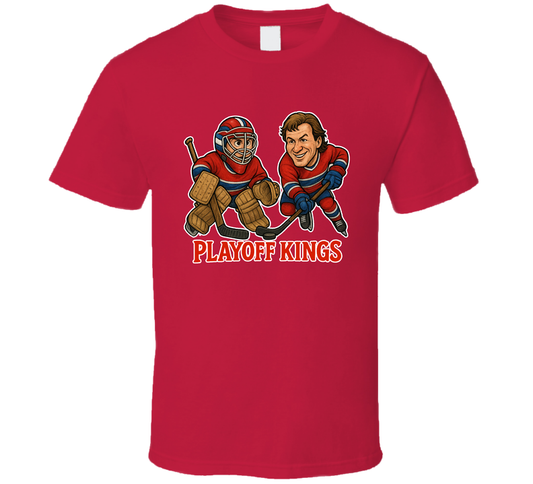 Patrick Roy And Claude Lemieux Playoff Kings Hockey Duo Caricatures Fan T Shirt