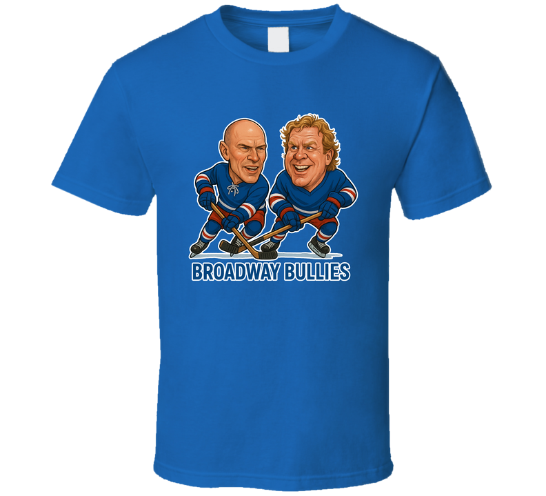 Mark Messier And Brian Leetch Broadway Bullies Hockey Duo Caricatures Fan T Shirt
