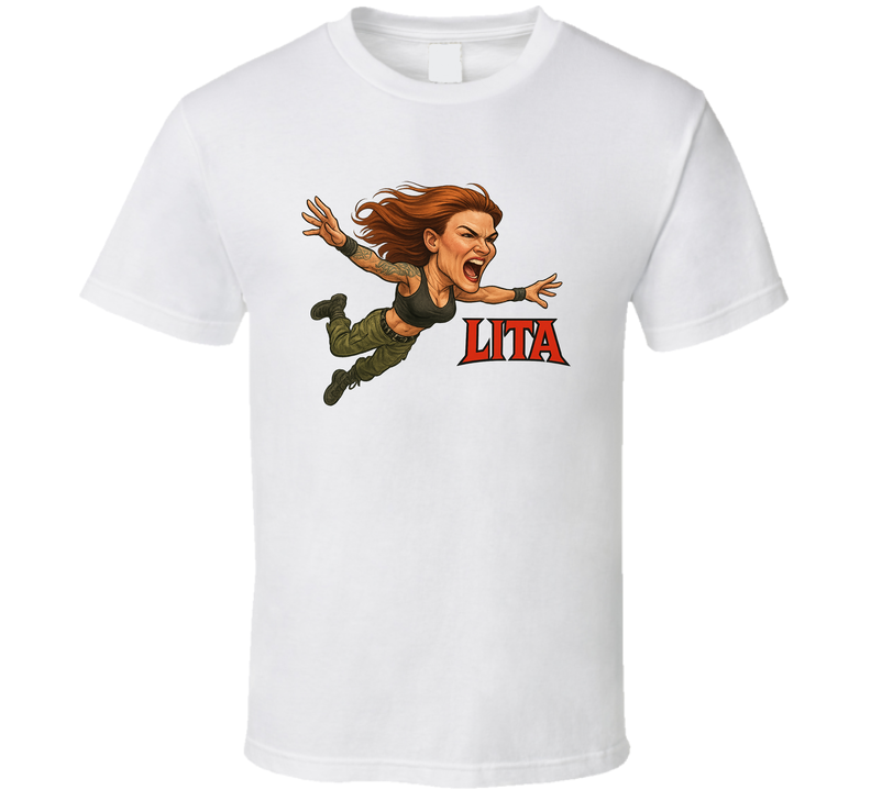 Lita Wrestling Fan Caricature T Shirt