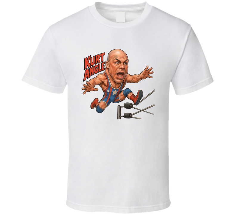 Kurt Angle Wrestling Fan Caricature T Shirt