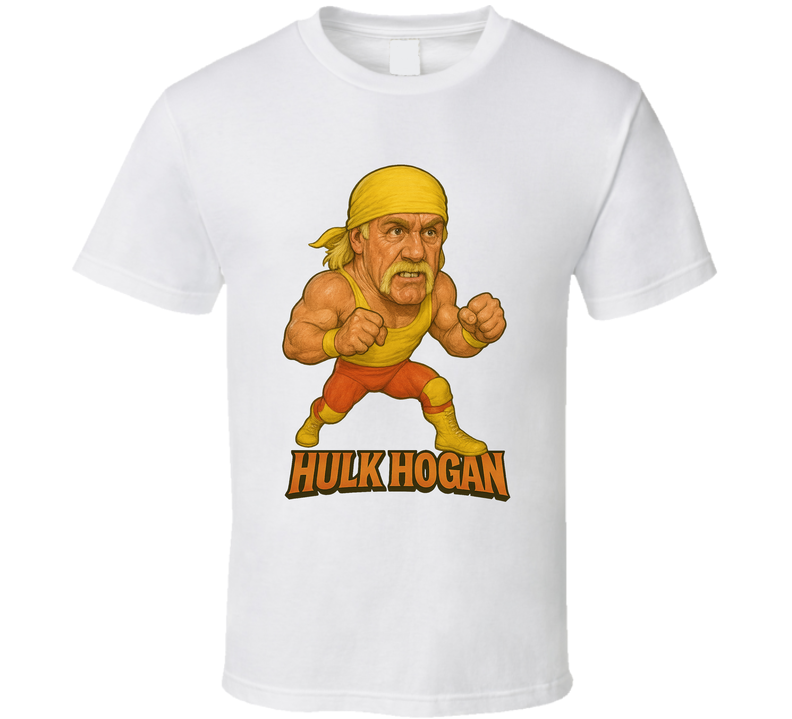 Hulk Hogan Wrestling Fan Caricature T Shirt