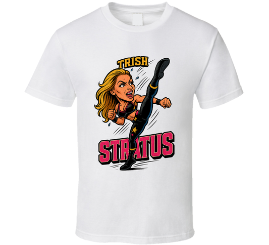 Trish Stratus Wrestling Fan Caricature T Shirt