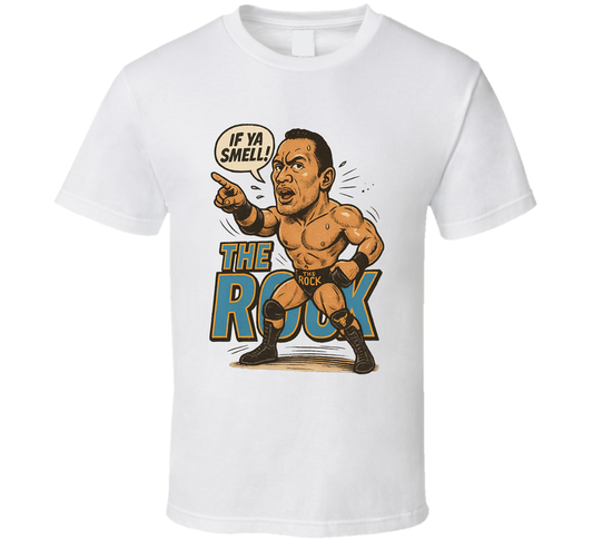 The Rock Wrestling Fan Caricature T Shirt