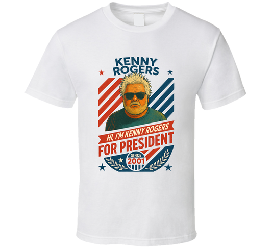 Kenny Rogers For President I&#039;m Kenny Rogers Since 2001 Mad Tv Retro Look Fan T Shirt