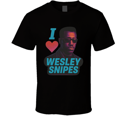 I Heart Love Wesley Snipes 90s Action Movie Star T Shirt