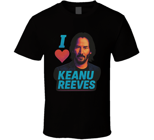 I Heart Love Keanu Reeves 90s Action Movie Star T Shirt