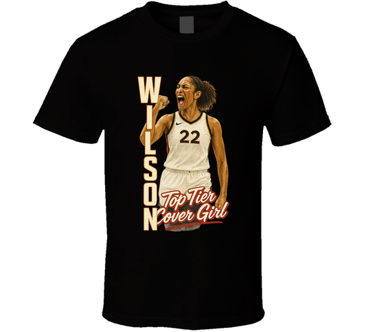 A&#039;ja Wilson Top Tier Cover Girl Basketball Fan T Shirt