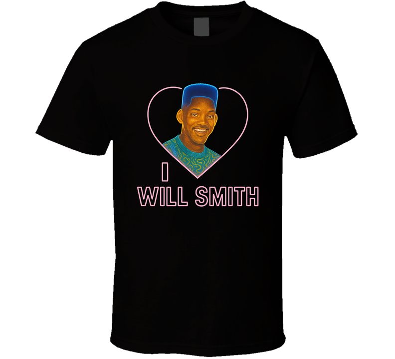 I Heart Love Will Smith Fresh Prince Of Belair 90s Sitcom Character Fan T Shirt