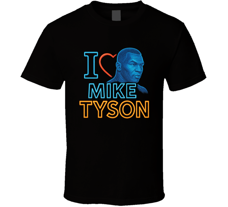 I Heart Love Mike Tyson 80s Sports Legend T Shirt