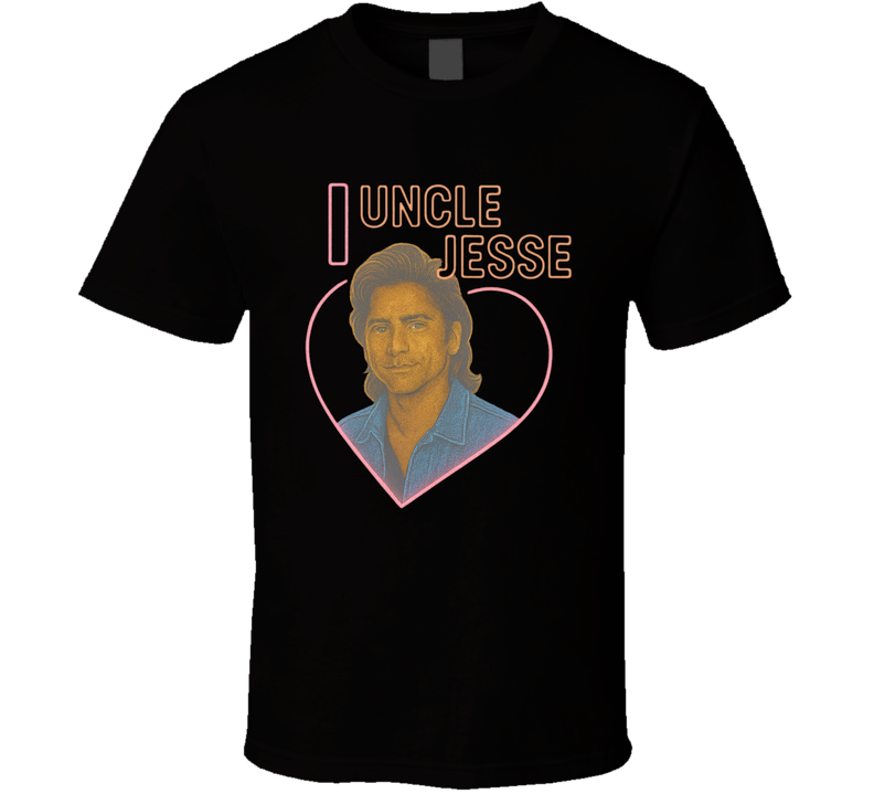 I Heart Love Uncle Jesse Full House 90s Sitcom Character Fan T Shirt