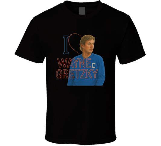 I Heart Love Wayne Gretzky 80s Sports Legend T Shirt
