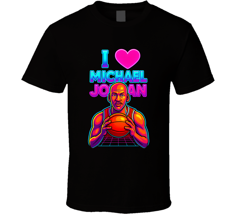 I Heart Love Michael Jordan 80s Sports Legend T Shirt