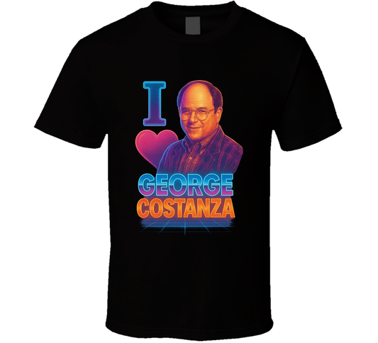I Heart Love George Costanza Seinfeld 90s Sitcom Character Fan T Shirt