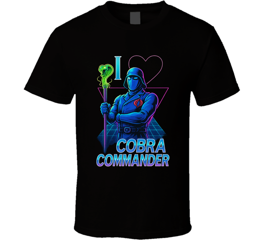I Heart Love Cobra Commander G.i. Joe 80s Movie Villain Fan T Shirt