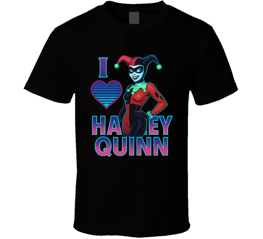I Heart Love Harley Quinn Batman The Animated Series Cult Tv Character Fan T Shirt