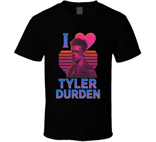 I Heart Love Tyler Durden Fight Club Cult Movie Character Fan T Shirt
