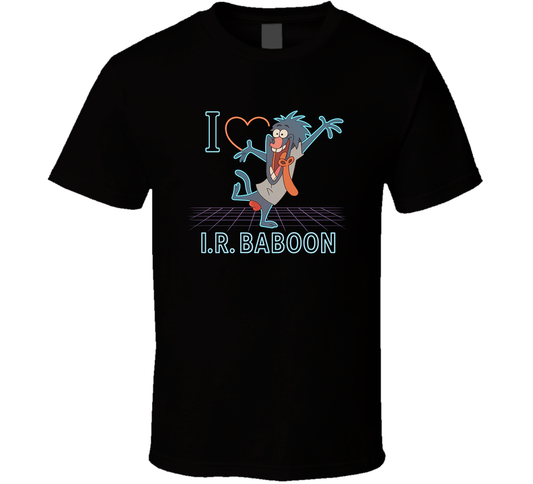 I Heart Love I. R. Baboon I Am Weasel Cartoon Character Fan T Shirt