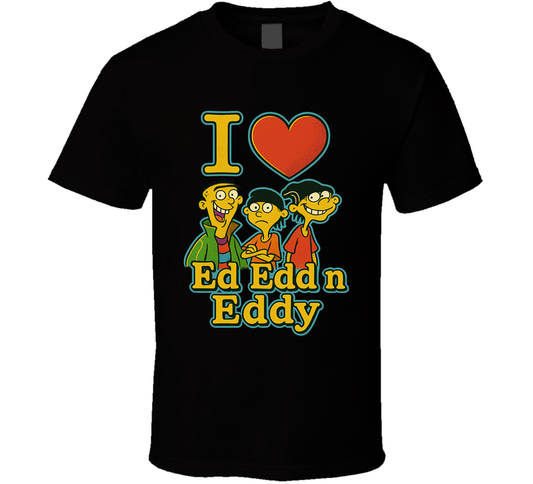 I Heart Love Ed, Edd N Eddy Cartoon Characters Fan T Shirt