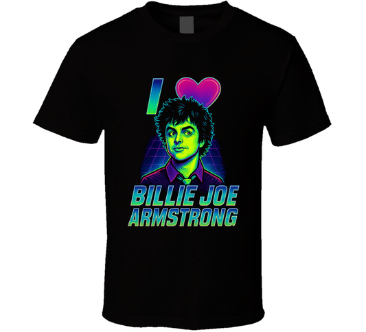 I Heart Love Billie Joe Armstrong Music Fan T Shirt