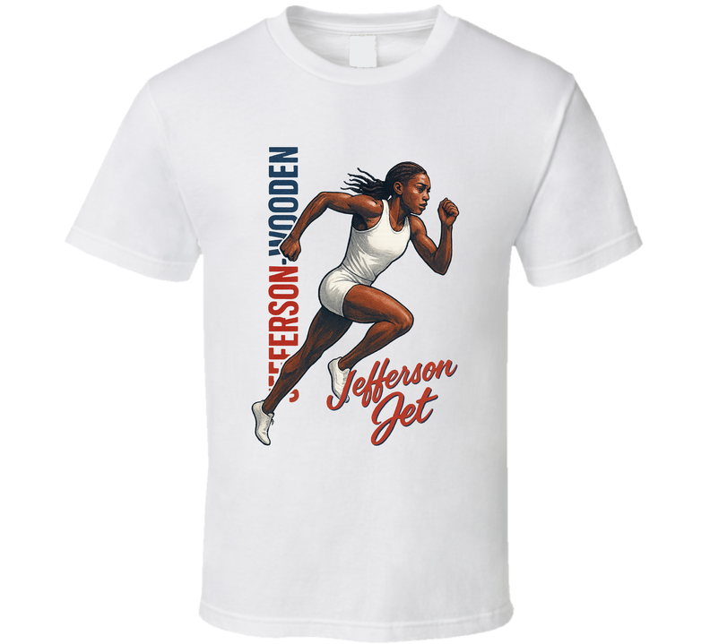 Melissa Jefferson-wooden Jefferson Jet Track And Field Fan T Shirt