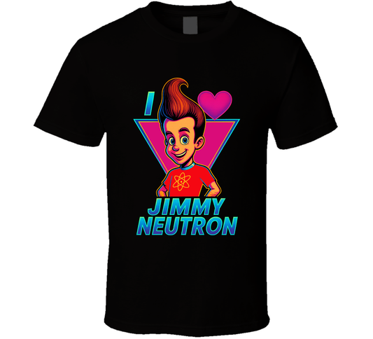 I Heart Love Jimmy Neutron Nickelodeon Character Fan T Shirt