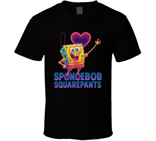 I Heart Love Spongebob Squarepants Nickelodeon Character Fan T Shirt