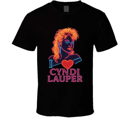 I Heart Love Cyndi Lauper Music Fan T Shirt