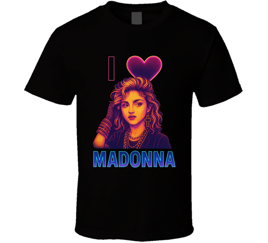 I Heart Love Madona Music Fan T Shirt