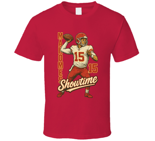 Patrick Mahomes Showtime Retro Look Sports Fan T Shirt