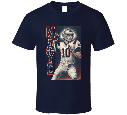 Drake Maye Retro Look Sports Fan T Shirt