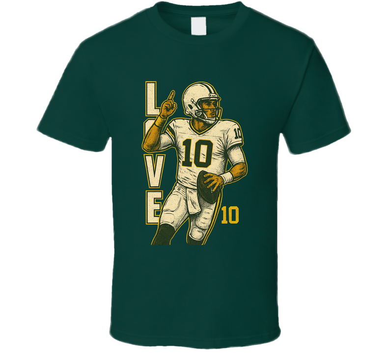 Jordan Love Retro Look Sports Fan T Shirt
