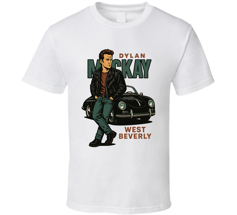Dylan Mckay Beverly Hills 90210 Caricature Retro Look Fan T Shirt