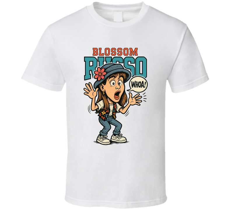 Blossom Russo Blossom Caricature Retro Look Fan T Shirt