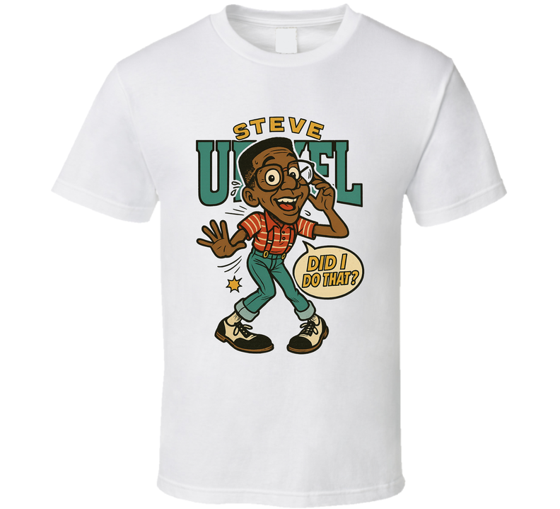 Steve Urkel Did I Do That Family Matters Caricature Retro Look Fan T Shirt