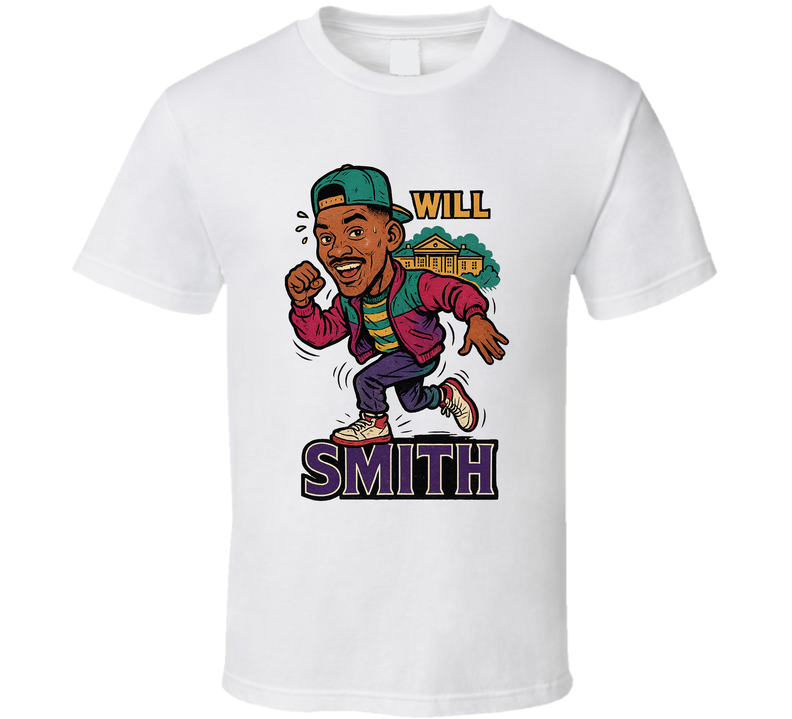 Will Smith The Fresh Prince Of Bel-air Caricature Retro Look Fan T Shirt
