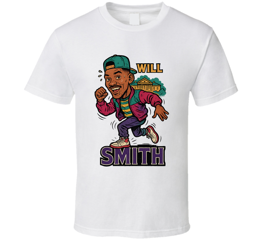 Will Smith The Fresh Prince Of Bel-air Caricature Retro Look Fan T Shirt