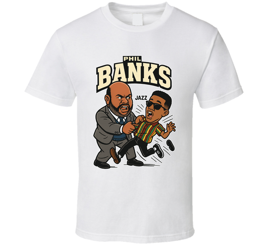 Phil Banks The Fresh Prince Of Bel-air Caricature Retro Look Fan T Shirt