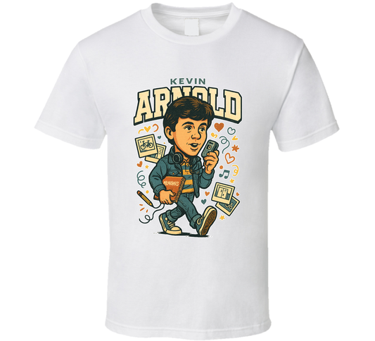 Kevin Arnold The Wonder Years Caricature Retro Look Fan T Shirt
