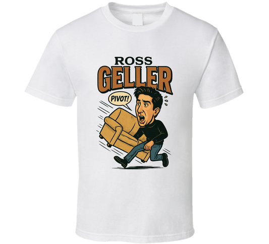 Ross Geller Friends Caricature Retro Look Fan T Shirt