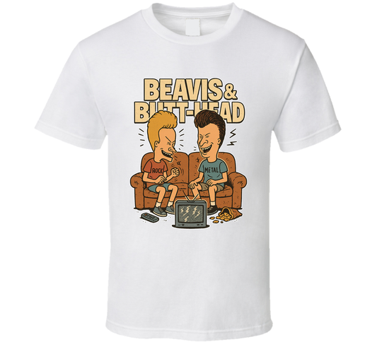 Beavis And Butt-head Caricature Retro Look Fan T Shirt