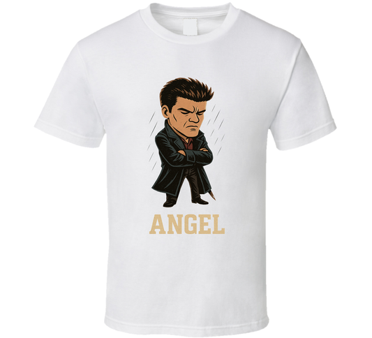 Angel Buffy The Vampire Slayer Tv Show Caricature Retro Look Fan T Shirt
