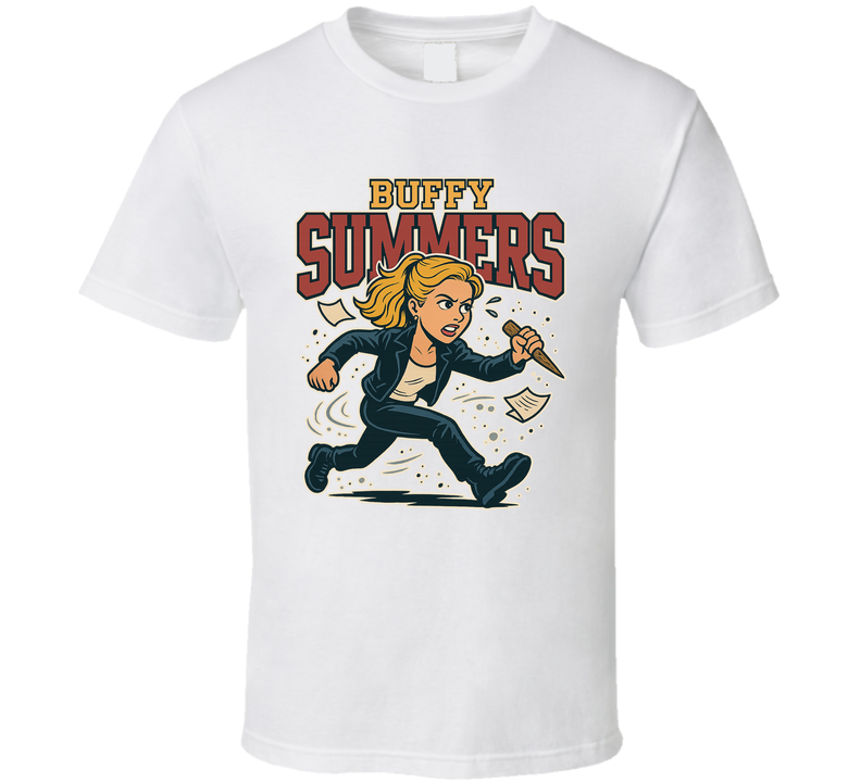 Buffy Summers Buffy The Vampire Slayer Tv Show Caricature Retro Look Fan T Shirt