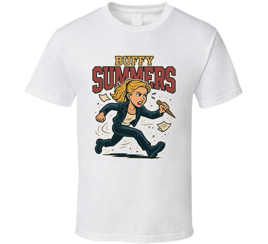 Buffy Summers Buffy The Vampire Slayer Tv Show Caricature Retro Look Fan T Shirt