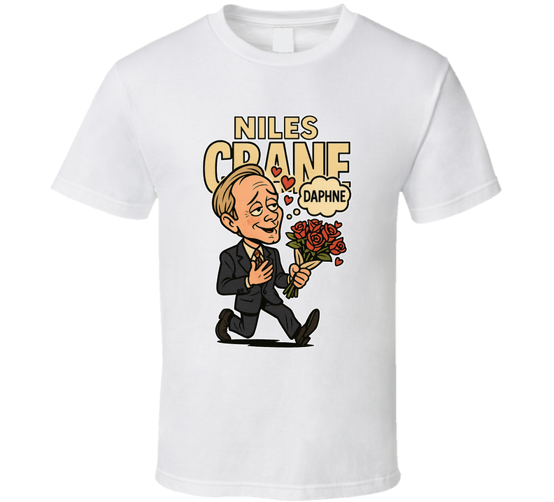 Niles Crane Frasier Tv Show Caricature Retro Look Fan T Shirt