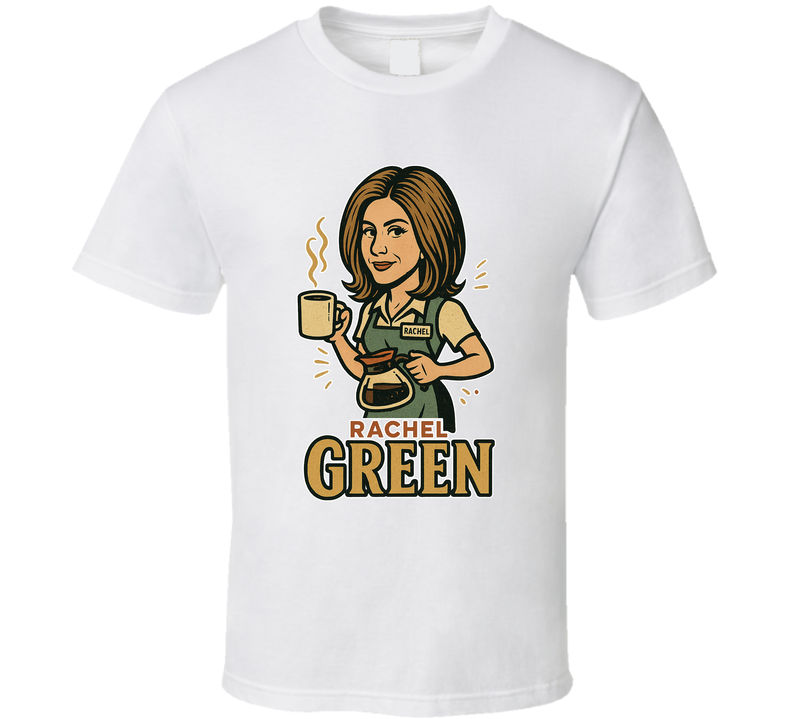 Rachel Green Friends Caricature Retro Look Fan T Shirt
