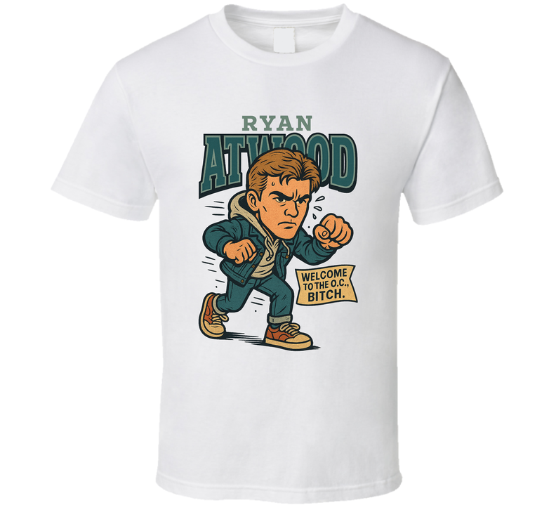 Ryan Atwood Welcome To The O.c., Bitch Tv Show Caricature Retro Look Fan T Shirt