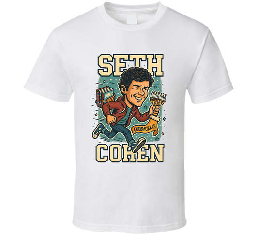 Seth Cohen Chrismukkah The O.c. Tv Show Caricature Retro Look Fan T Shirt
